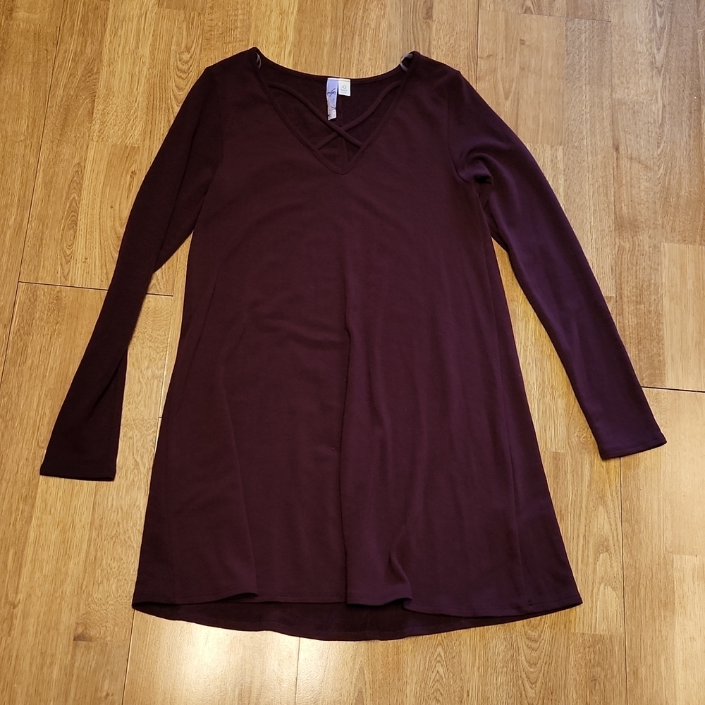 Alya maroon swing dress sz XS
